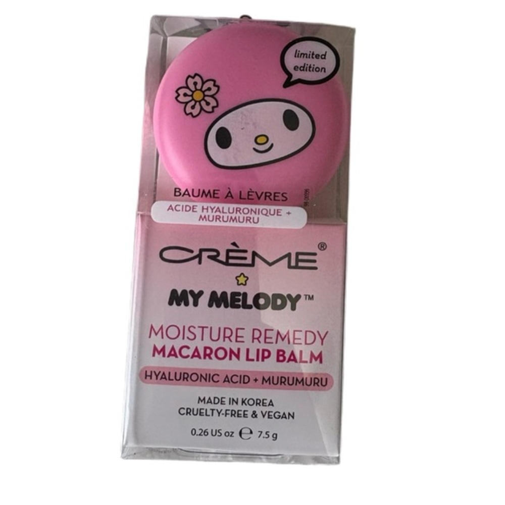 My Melody Macron Lip Balm The Creme Shop Limited Edition peach blossom